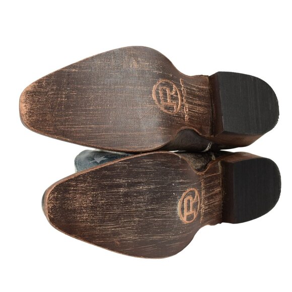 Roper Women's Brown American Flag Distressed Leather Western Ankle Boots Size 6 - Picture 3 of 4